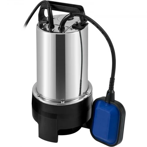 VEVOR Panardinamasis nešvaraus vandens siurblys, 1100 W, 20000 l/h, 10 m laidas, nerūdijantis plienas