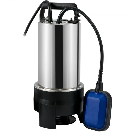 VEVOR Panardinamasis nešvaraus vandens siurblys, 1100 W, 20000 l/h, 10 m laidas, nerūdijantis plienas