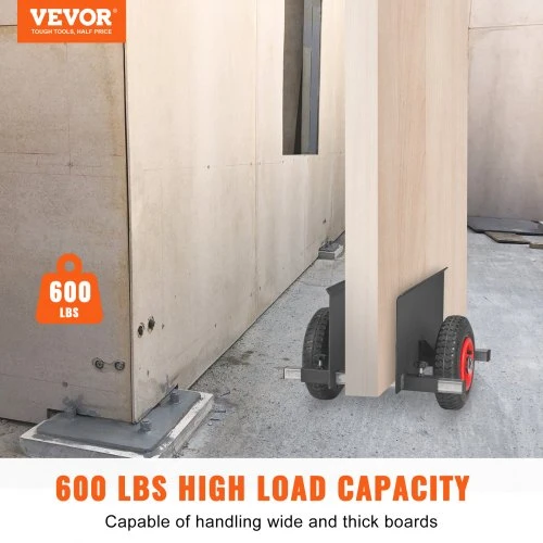 Koduva VEVOR panelių vežimėlis 272 kg gipso kartonui ir durims, su 20,32 cm pneumatiniu ratuku
