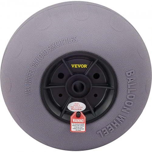 VEVOR Paplūdimio ratai, 33 cm, 2 vnt., TPU, su rankine pompa