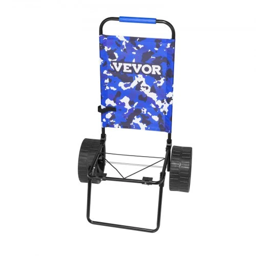 Koduva VEVOR paplūdimio vežimėlis su dideliais ratais smėliui, 15,4" x 15,7" krovinio platforma, 10" PE vientisi ratai, sulankstomas