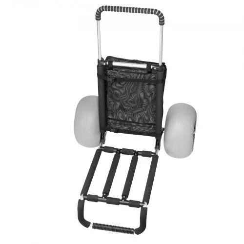 Koduva VEVOR paplūdimio vežimėlis su dideliais ratais, 75,9 x 39,1 cm krovinių platforma, 68,6–113,5 cm reguliuojamas aukštis, 75 kg