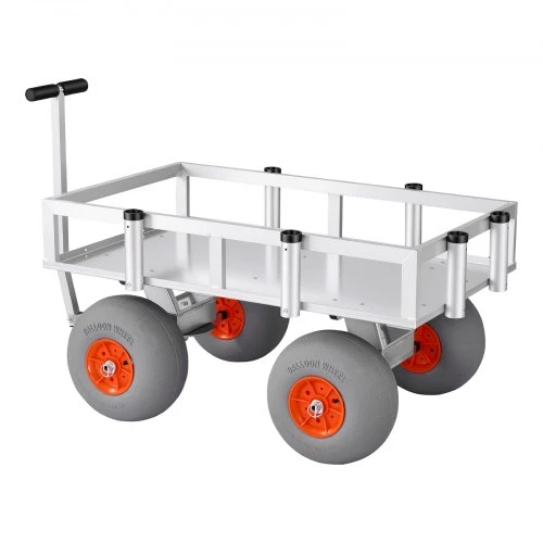 Koduva VEVOR paplūdimio žvejybos vežimėlis, 159 kg, 330 mm ratai, 6 meškerių laikikliai