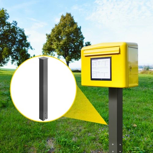 VEVOR Pašto dėžutės stovas, 43" aukščio, juodas, Q235 plienas