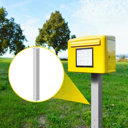 VEVOR Pašto dėžutės stovas, 43" aukščio, baltas, Q235 plienas
