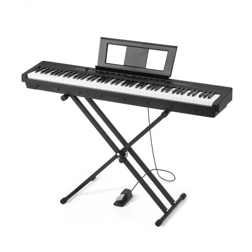 VEVOR Pasvertas skaitmeninis pianinas, 88 klavišų, juodas