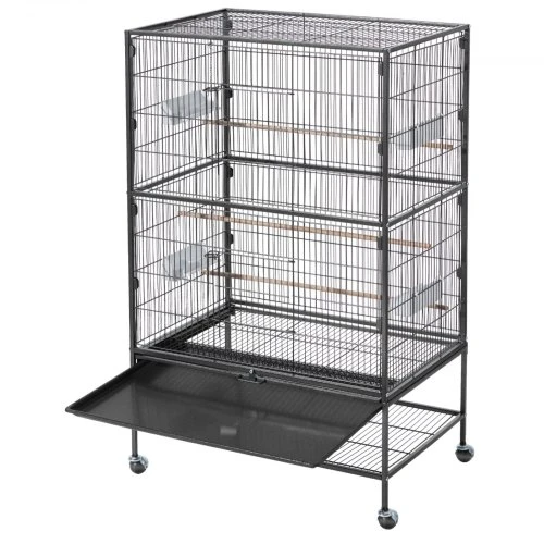 VEVOR Paukščių narvas, 800 x 520 x 1320 mm, plokščia viršus, kalto geležies
