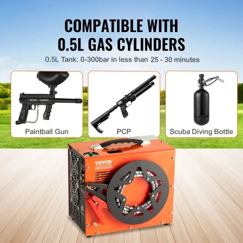 Koduva VEVOR PCP kompresorius SS-PAC03B, 4500 PSI / 30 MPa, DC12V / AC230V