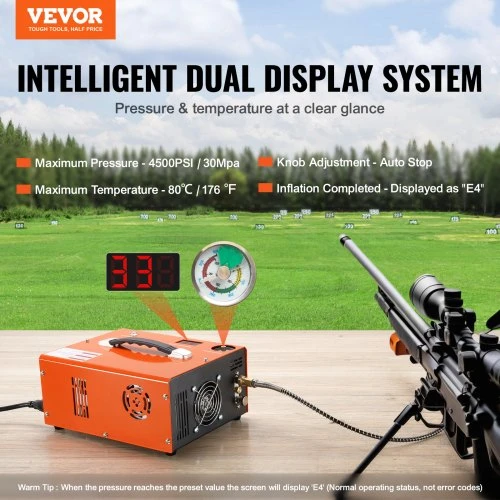 Koduva VEVOR PCP oro kompresorius SS-PAC02B, 4500 PSI, DC12V / AC230V