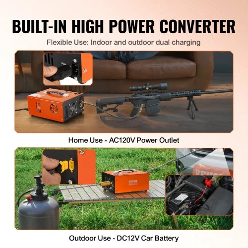 Koduva VEVOR PCP oro kompresorius SS-PAC02B, 4500 PSI, DC12V / AC230V