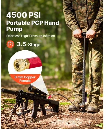Koduva VEVOR PCP rankinė pompa, 3.5 pakopos, 31,03 MPa / 4500 PSI