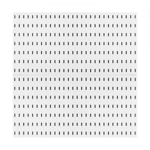 Koduva VEVOR pegboard kombinacijos rinkinys, 11 x 11 col. plastikinė perforuota plokštė, 4 panelės, balta