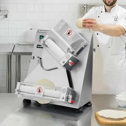 VEVOR Picos tešlos volelis, automatinis nerūdijančio plieno tešlos presas, 370 W, 3-14 colių, APD30