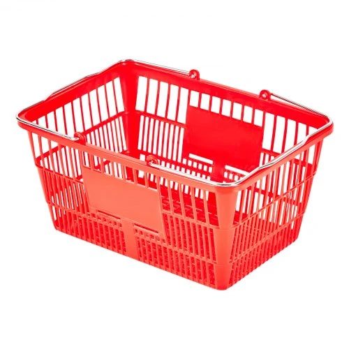 Koduva VEVOR pirkinių krepšeliai, 12 vnt., 21 l, raudoni, sukraunami