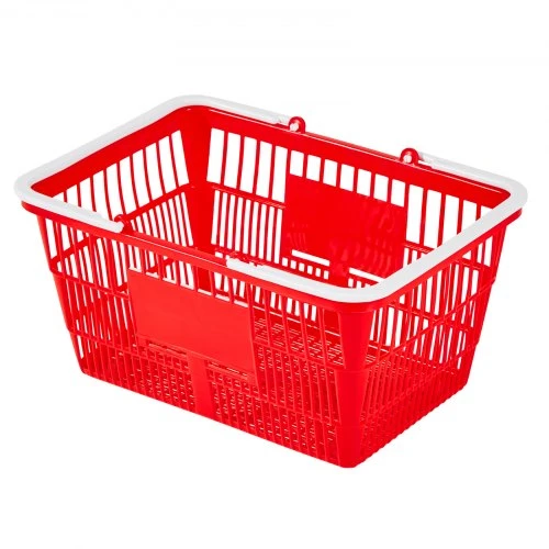 Koduva VEVOR pirkinių krepšeliai, 20 vnt., 21 l, raudoni, sukraunami, PE plastiko