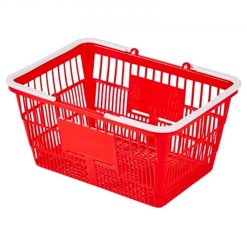 VEVOR Pirkinių krepšeliai, 4 vnt., 21 l, raudoni