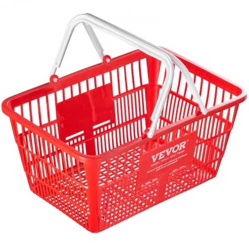 Koduva VEVOR pirkinių krepšelis, 20 vnt., 21 l, raudonas