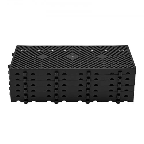 Koduva VEVOR plastikinės paletės, 6 vnt., 600 x 300 x 30 mm, juodos