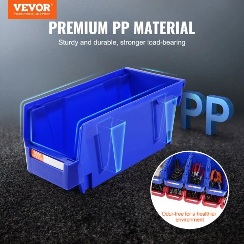 Koduva VEVOR plastikinis laikymo dėžutės rinkinys, mėlyna/raudona, 12 vnt., V3