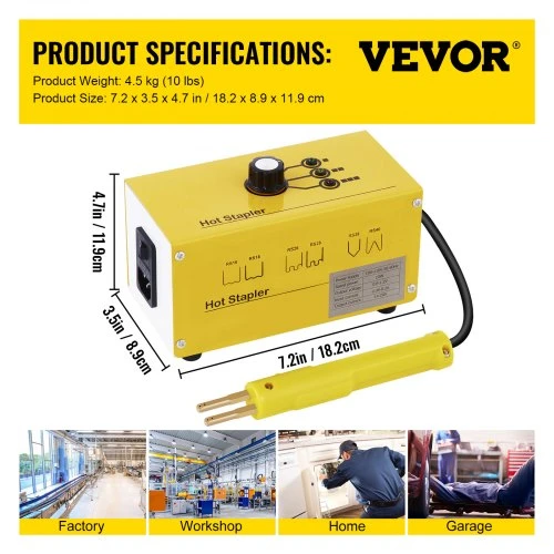 Koduva VEVOR plastiko suvirinimo rinkinys, 220 V, 20 W, 600 kabių