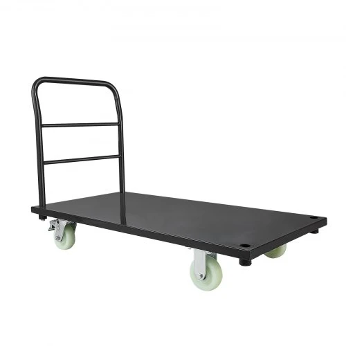 Koduva VEVOR platforminis vežimėlis, 2000 lbs, plieno, su pasukamais ratukais ir rankena, 48 x 24 x 32.1 in