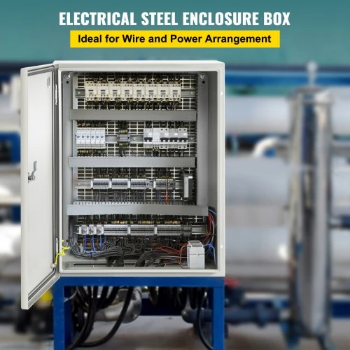 VEVOR Plieninė elektros spinta, 50 x 40 x 20 cm, NEMA 4X, IP66, su montavimo plokšte