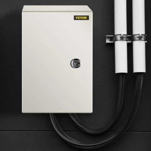 VEVOR Plieninis elektros korpusas 30 x 20 x 15 cm, su montavimo plokšte