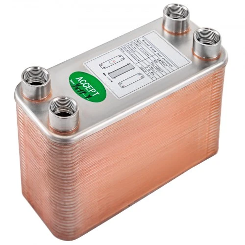 Koduva VEVOR plokštelinis šilumokaitis, 60 plokščių, 1/2" BSP FPT, 316L nerūdijantis plienas