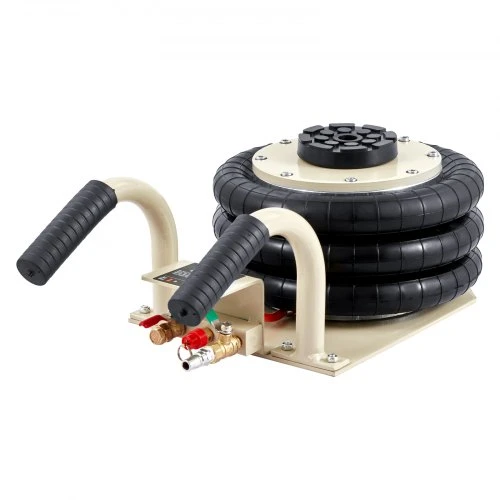 VEVOR Pneumatinis keltuvas, 3 t/6600 lbs, trigubas maišas, iki 450 mm, baltas
