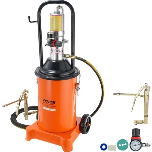 VEVOR Pneumatinis tepalo siurblys, 3 gal. 12 l, 50:1, su 13 pėdų žarna ir ratukais