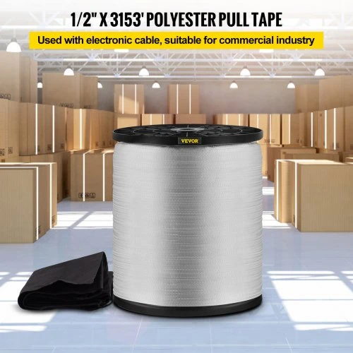 VEVOR Poliesterinė traukimo juosta 1250 lbs, 961 m x 12,7 mm