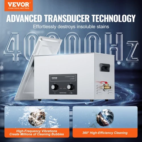 VEVOR Pramoninis ultragarsinis valiklis 30 l, su kaitinimu, laikmačiu ir krepšiu, TH-100AXN