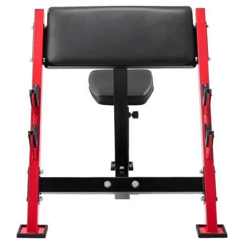 VEVOR Preacher curl suolas, juodas+raudonas, 300 kg