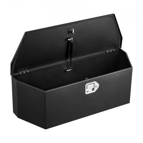 Koduva VEVOR priekabos liežuvio dėžė, 914 x 314 x 305 mm plieninė įrankių dėžė su užraktu ir raktais, juoda