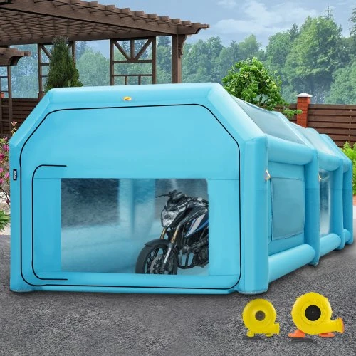 VEVOR Pripučiama dažymo kabina 609,6 x 304,8 x 249,9 cm, su oro filtravimo sistema ir 2 pūstuvais