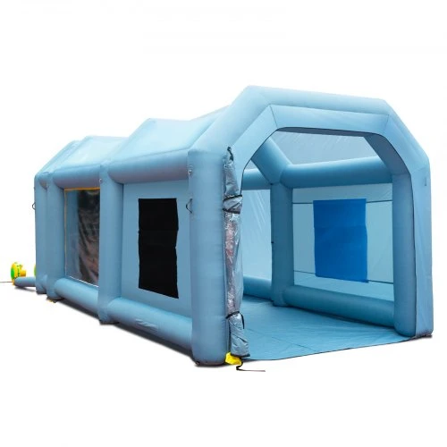 VEVOR Pripučiama dažymo kabina automobiliams, 610 cm x 305 cm x 244 cm, filtrų sistema, 2 pūstuvai