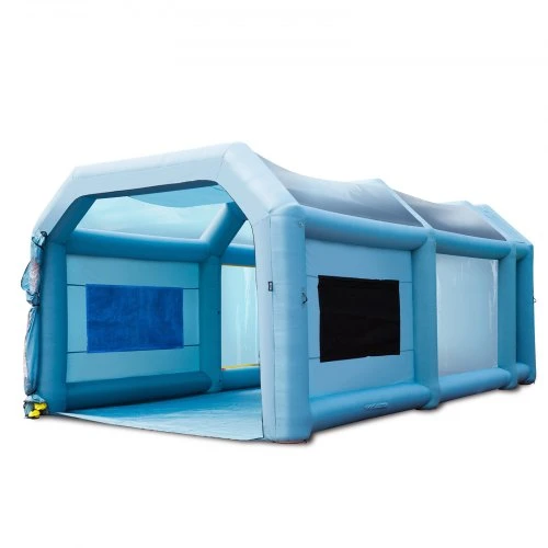 VEVOR Pripučiama dažymo kabina automobiliui, 792 cm x 457 cm x 335 cm, filtravimo sistema, 2 pūstuvai