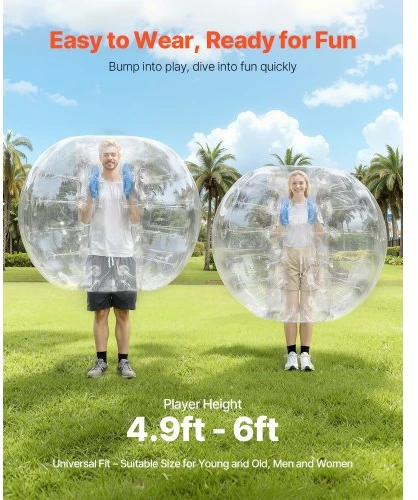 VEVOR Pripučiamas bumper ball 1 vnt., skaidrus, 1.5 m