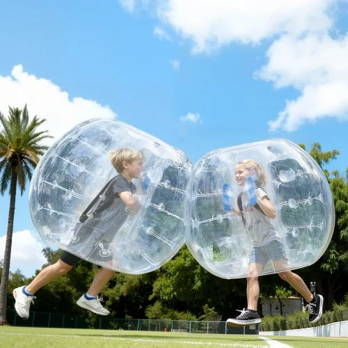 VEVOR Pripučiamas bumper ball 2 vnt. rinkinys, 1.2 m, permatomi taškai