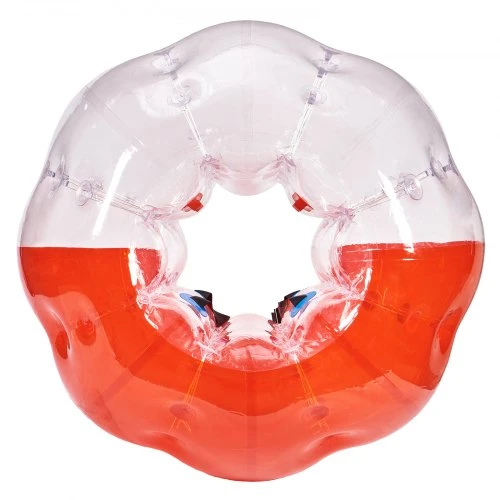 VEVOR Pripučiamas bumper ball kamuolys 1 vnt., 1.5 m, skaidrus ir raudonas