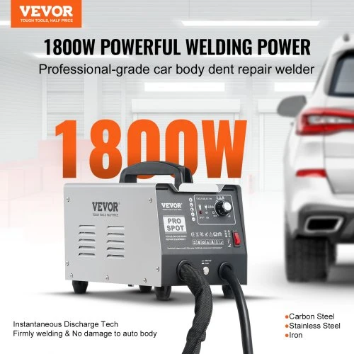 Koduva VEVOR PRO studų suvirinimo ir įlenkimų taisymo rinkinys, 1800 W, automatinis / rankinis suvirinimas, 7 režimai