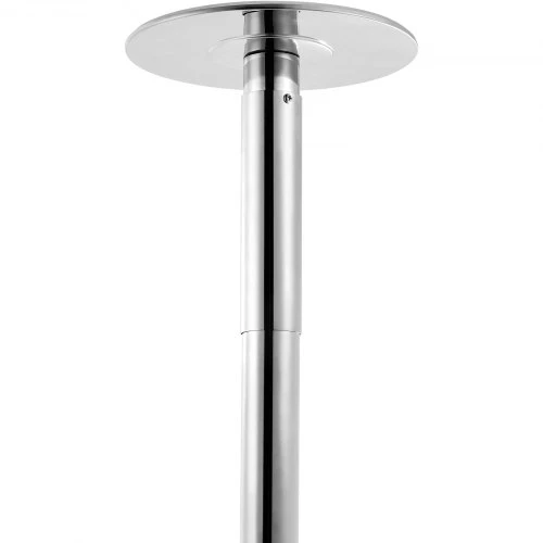 VEVOR Profesionalus šokių stulpas, sukamasis ir statinis, 45 mm, reguliuojamo aukščio, sidabrinis