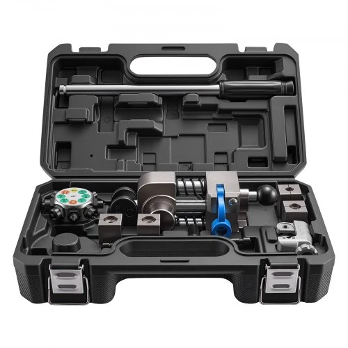 VEVOR Profesionalus stabdžių linijos užspaudimo įrankis, 45° dvigubo ir burbulinio užspaudimo rinkinys 3/16", 1/4", 5/16", 3/8" vamzdžiams