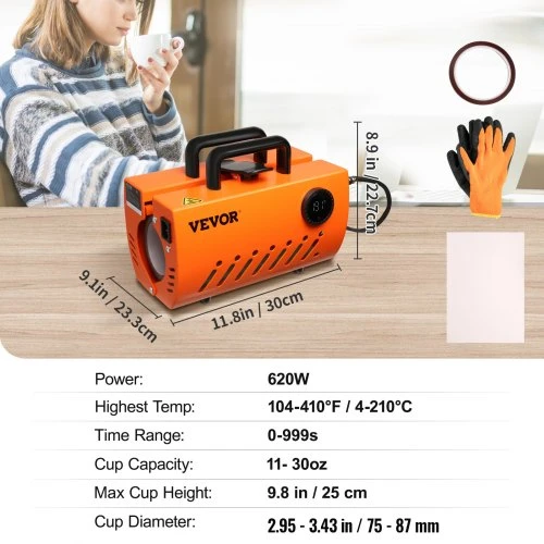 Koduva VEVOR puodelių ja taurių termopresas