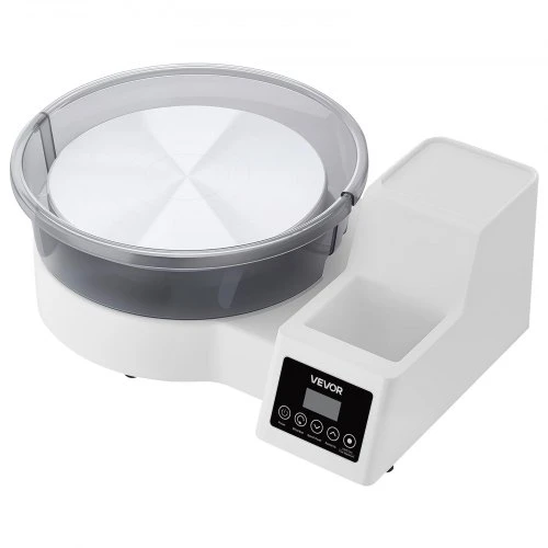 VEVOR Puodžiaus žiedimo staklės su pedalu, 28 cm aliuminio lėkštė, 450 W, 30–300 aps./min., balta