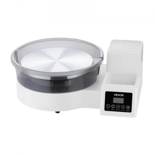 VEVOR Puodžiaus žiedimo staklės su pedalu, 28 cm aliuminio lėkštė, 450 W, 30–300 aps./min., balta