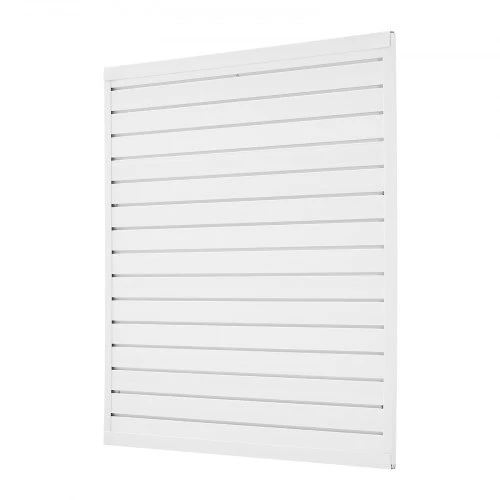 Koduva VEVOR PVC slatwall panelė garažui, 4 x 4 pėd., balta, modulinė, lengvai montuojama