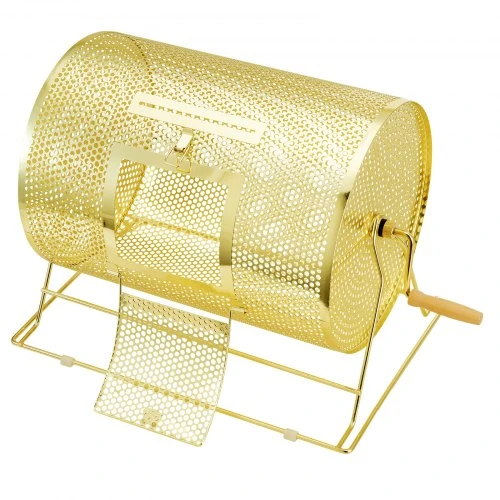 VEVOR Raffle drum 16-ST, žalvario dengtas, 409 x Ø304 mm