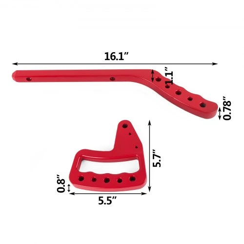 VEVOR Rankenos Jeep Wrangler JK 2007–2017, priekinės ir galinės, raudonos
