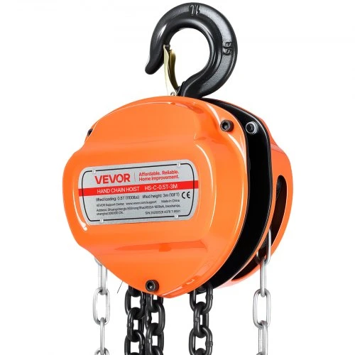 VEVOR Rankinė grandininė talė, 1/2 t, 3 m, oranžinė
